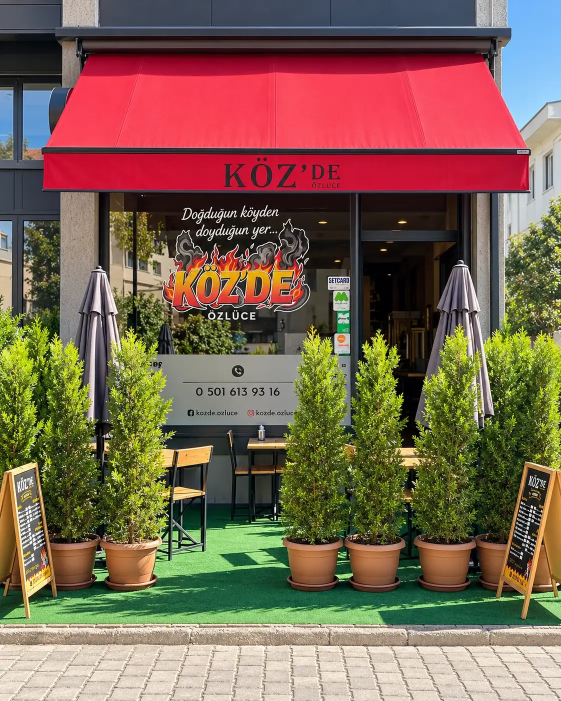 Köz’de Özlüce restoranının dış cephesi